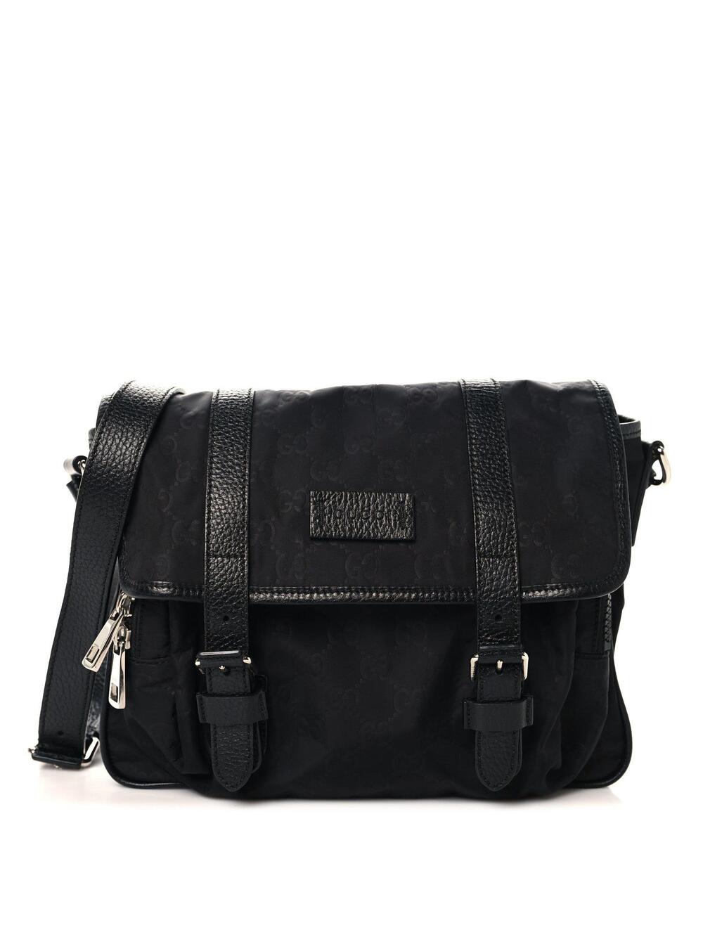 Gucci Nylon Double Buckle Flap #370736G75B